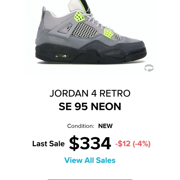 Jordan 4 Retro "Neon 95" SE - Picture 2 of 8